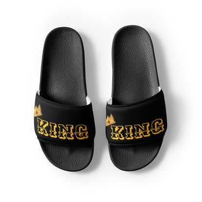 D.J. Domo "KING" Men Slides Black or White Bottoms