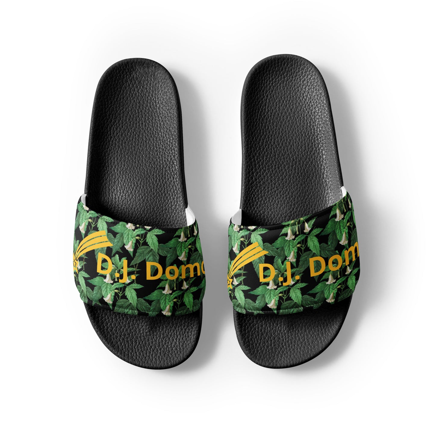 D.J. Domo "Gold Star" Men Slides Black or White Bottoms