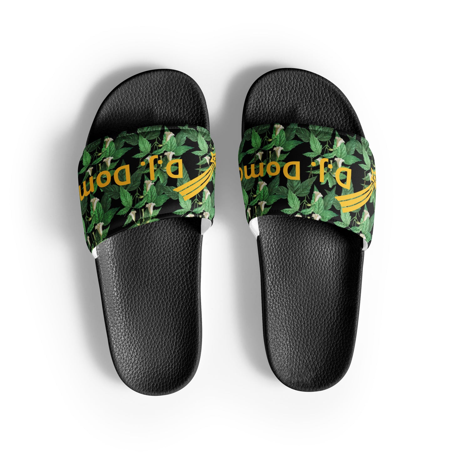 D.J. Domo "Gold Star" Men Slides Black or White Bottoms