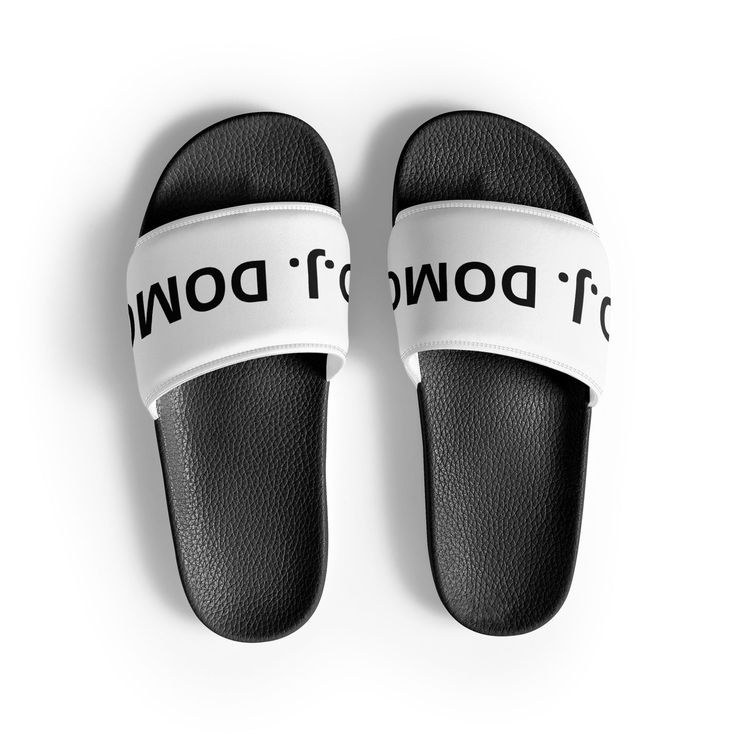 D.J. Domo "Classic" Men Slides White/White or Black Bottoms