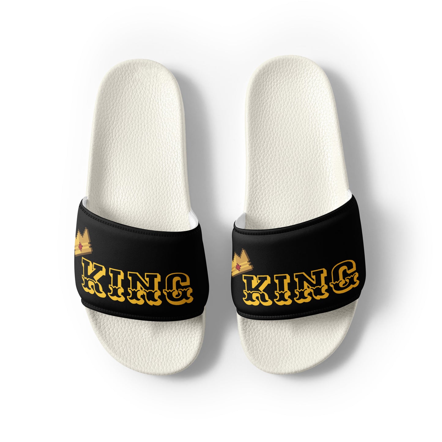 D.J. Domo "KING" Men Slides Black or White Bottoms