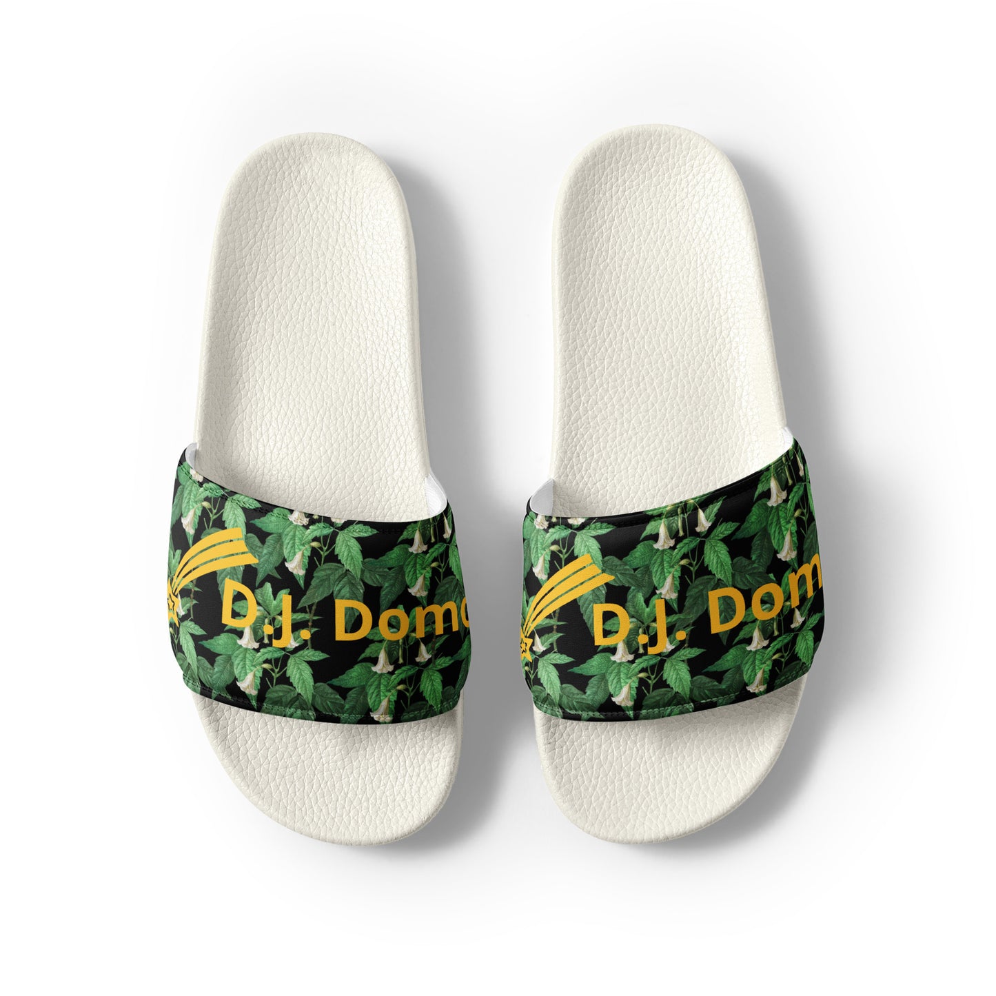 D.J. Domo "Gold Star" Men Slides Black or White Bottoms