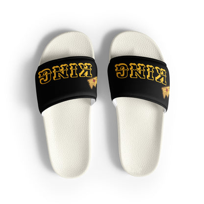 D.J. Domo "KING" Men Slides Black or White Bottoms