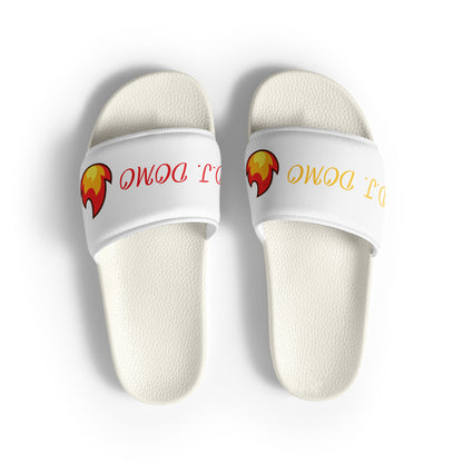 D.J. Domo "Fire" Men Slides White or Black Bottoms