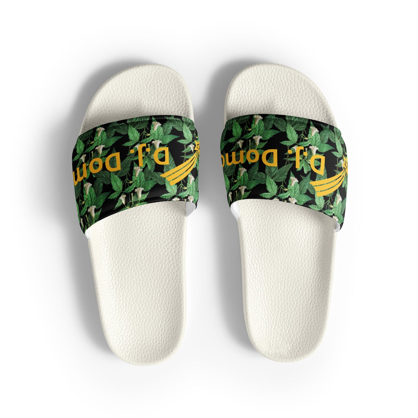 D.J. Domo "Gold Star" Men Slides Black or White Bottoms