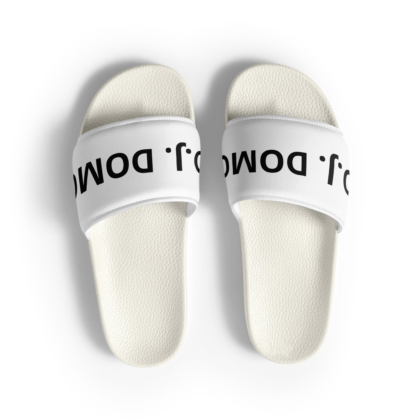 D.J. Domo "Classic" Men Slides White/White or Black Bottoms