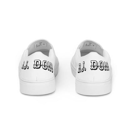 D.J. Domo "Only If Wishes Had Wings" Men Slip-on Canvas Shoes White/Black