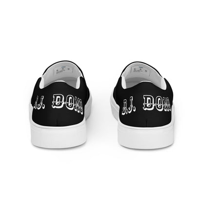 D.J. Domo "Only If Wishes Had Wings" Men Slip-on Canvas Shoes Black/White