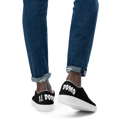 D.J. Domo "Solid" Men Slip-On Canvas Shoes Black/White