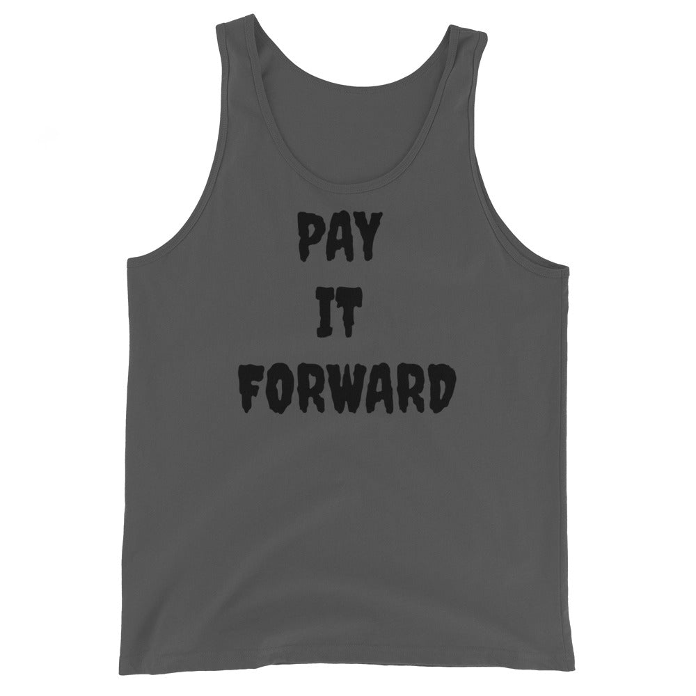 D.J. Domo "Pay it Forward" Unisex Tank Top White/Black