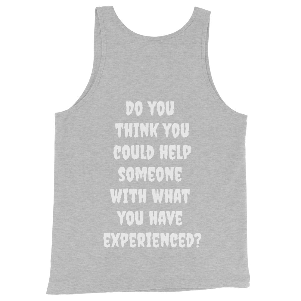 D.J. Domo "Experienced" Unisex Tank Top Multi Color/White