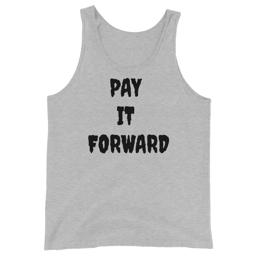 D.J. Domo "Pay it Forward" Unisex Tank Top White/Black