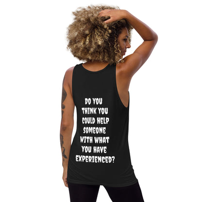 D.J. Domo "Experienced" Unisex Tank Top Multi Color/White