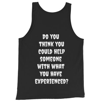 D.J. Domo "Experienced" Unisex Tank Top Multi Color/White