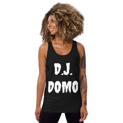 D.J. Domo "Experienced" Unisex Tank Top Multi Color/White