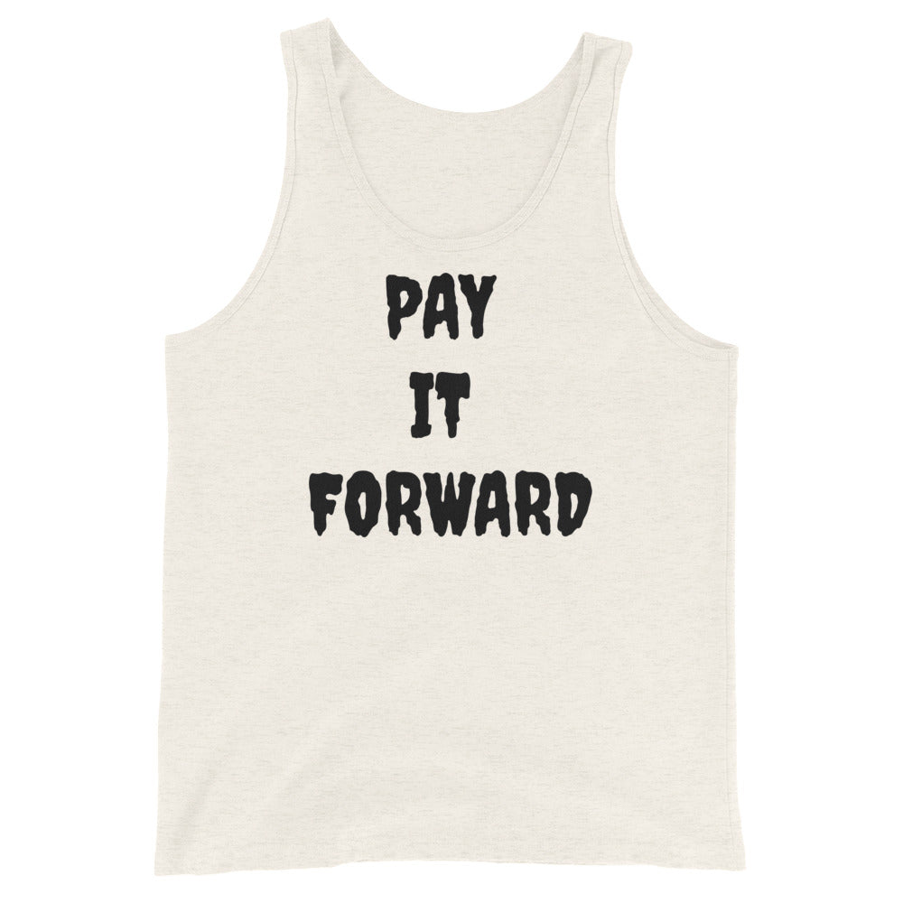 D.J. Domo "Pay it Forward" Unisex Tank Top White/Black