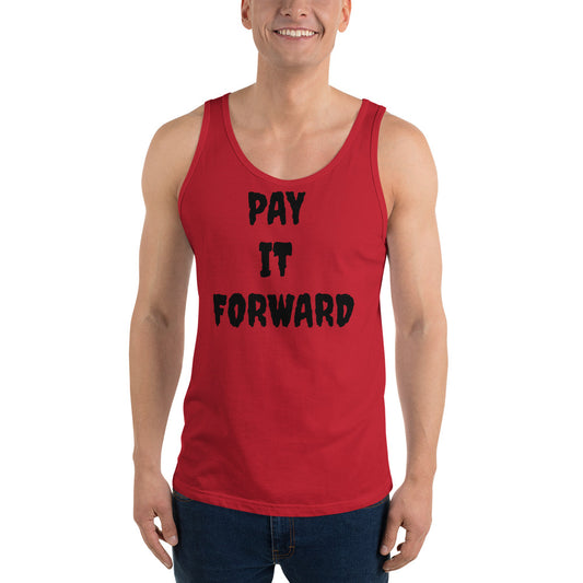 D.J. Domo "Pay it Forward" Unisex Tank Top White/Black