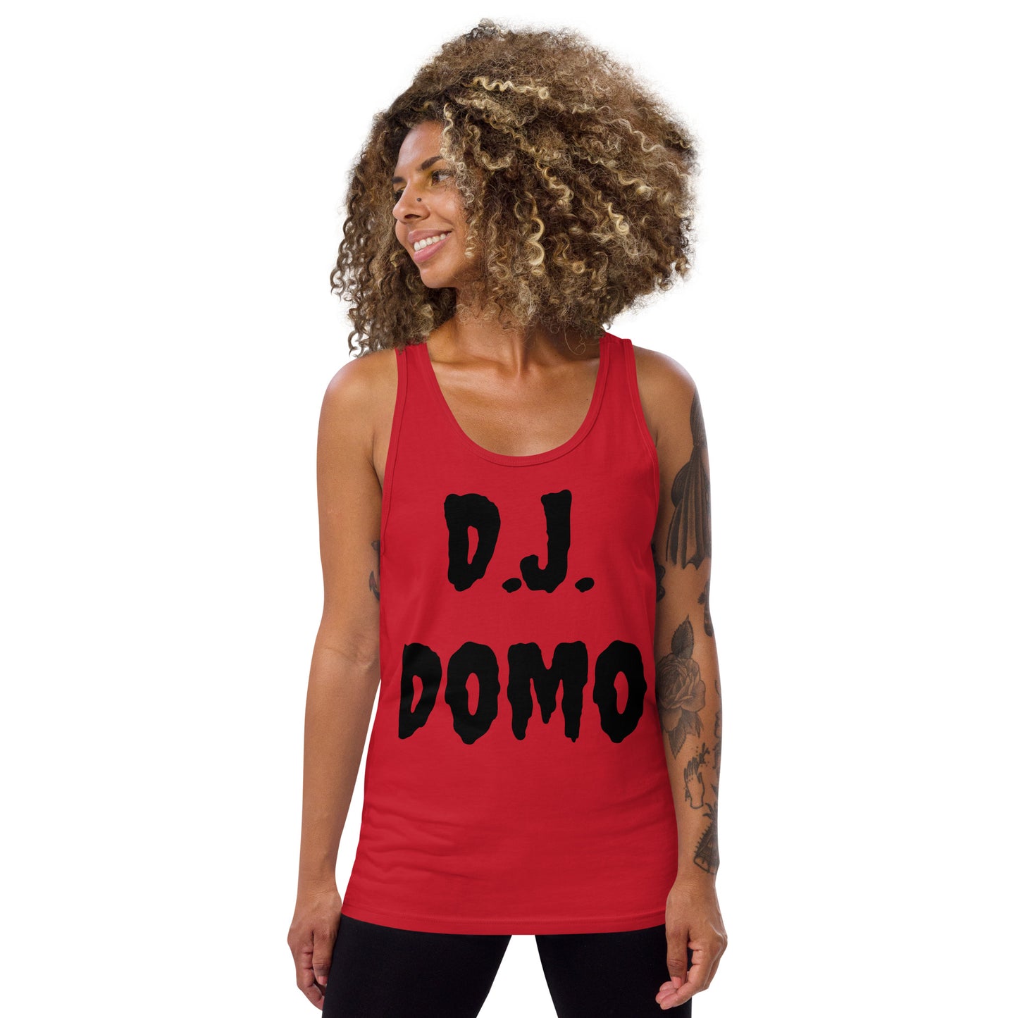 D.J. Domo "Experienced" Unisex Tank Top Multi Color/Black