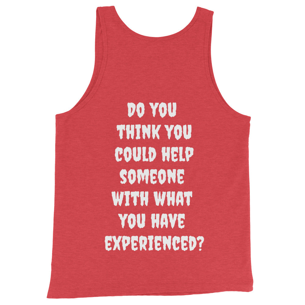 D.J. Domo "Experienced" Unisex Tank Top Multi Color/White