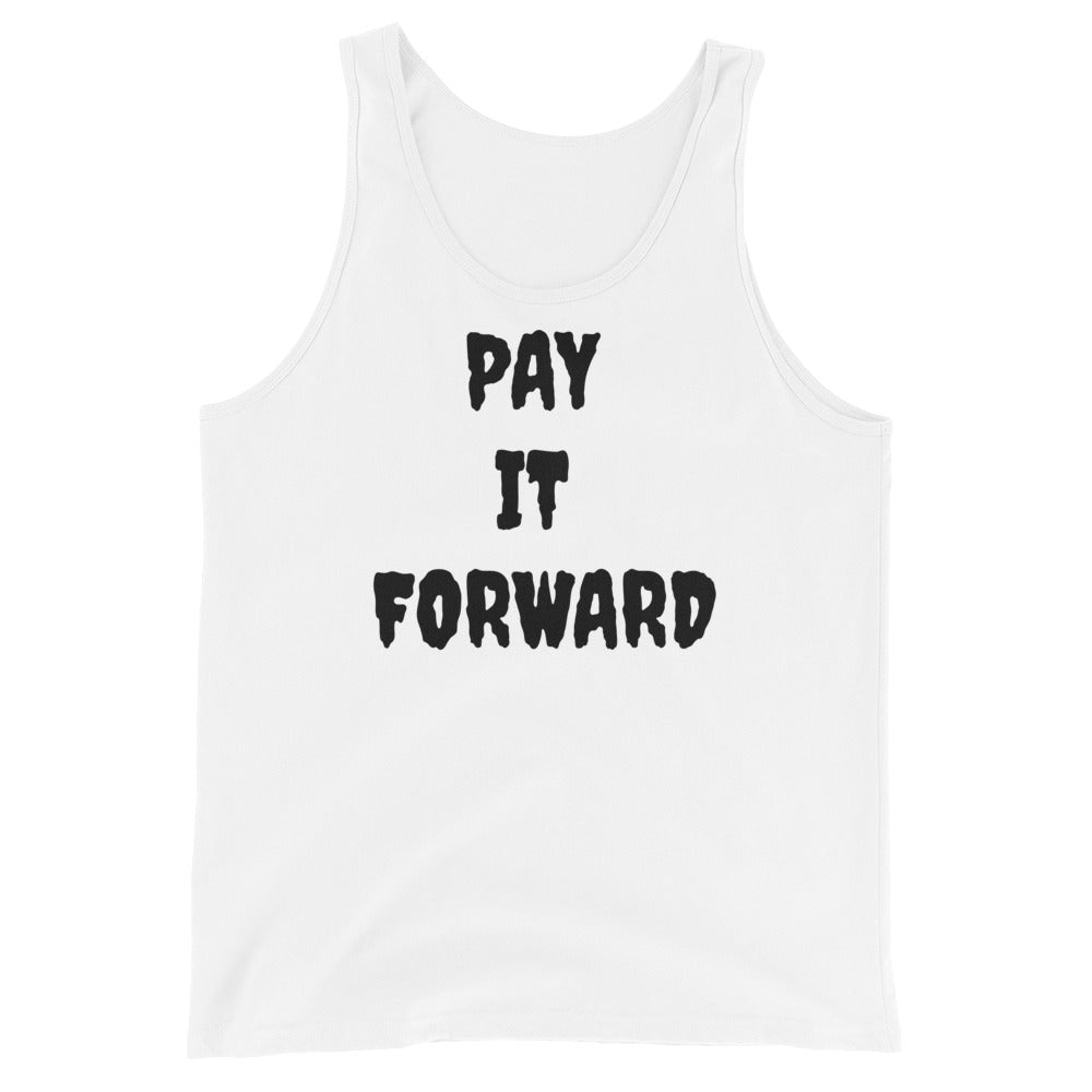 D.J. Domo "Pay it Forward" Unisex Tank Top White/Black