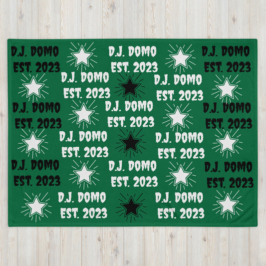 D.J. Domo Throw Blanket Green/Black/White