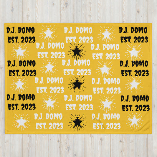 D.J. Domo Throw Blanket Gold/Black/White