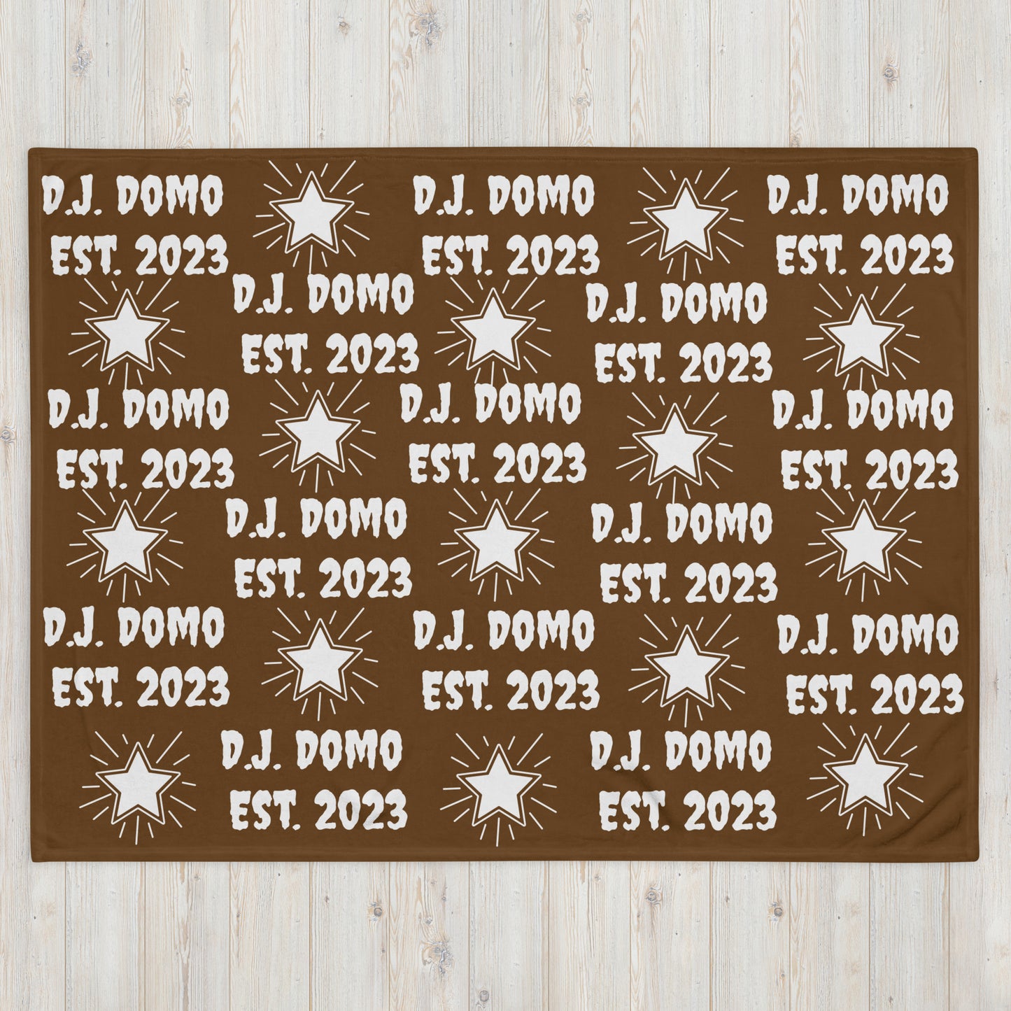 D.J. Domo Throw Blanket Brown/White