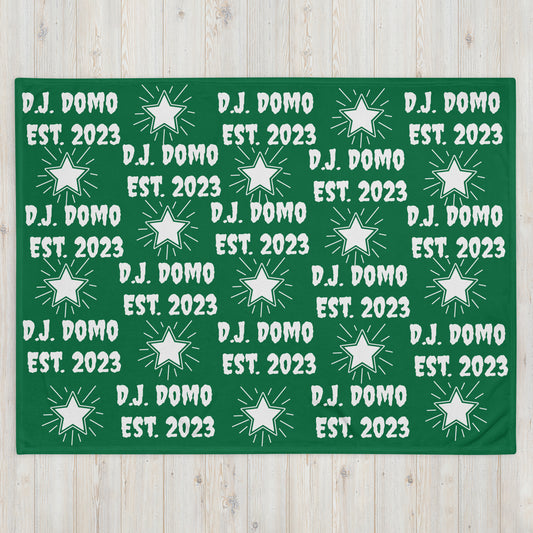 D.J. Domo Throw Blanket Green/White