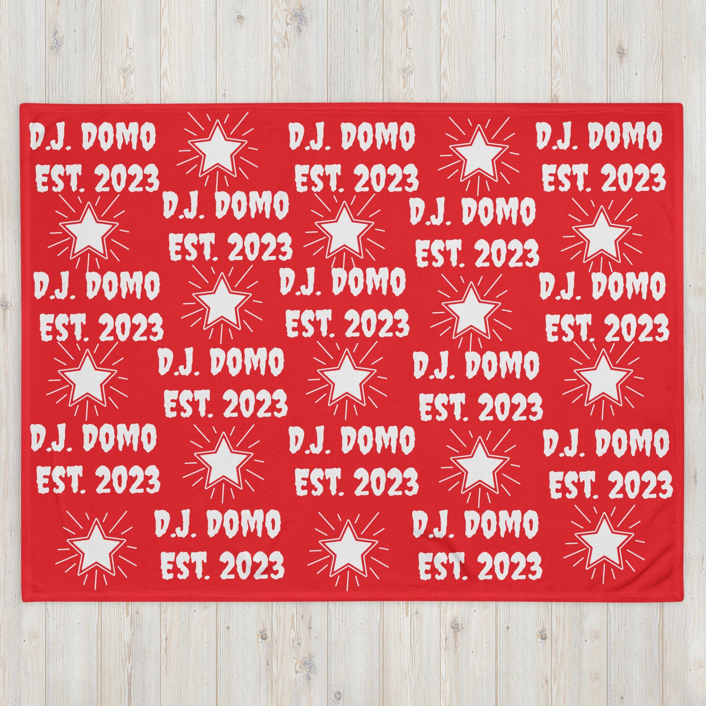 D.J. Domo Throw Blanket Red/White