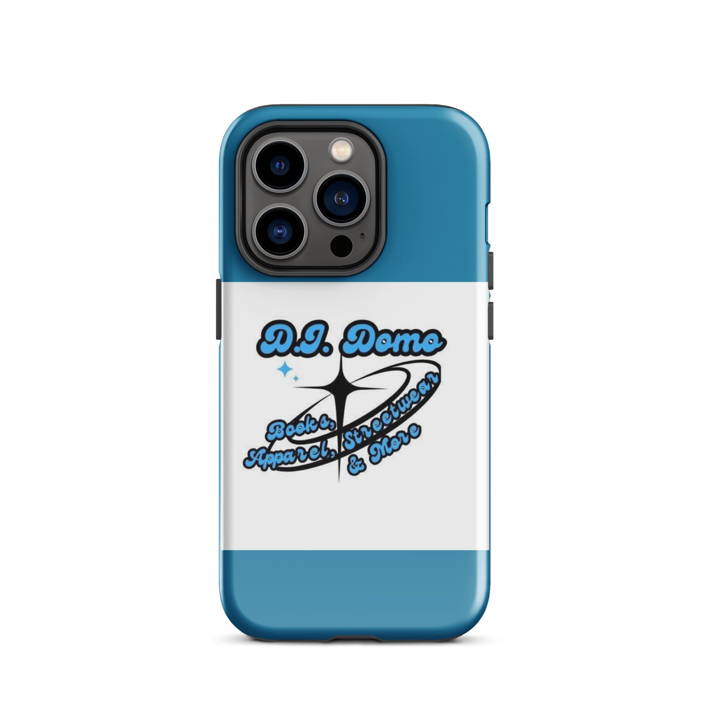 D.J. Domo "And More" Tough Case for iPhone® Blue/White/Black