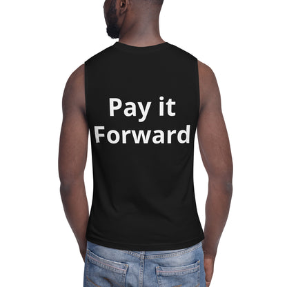 D.J. Domo "Pay it Forward" Unisex Muscle Shirt Black/White