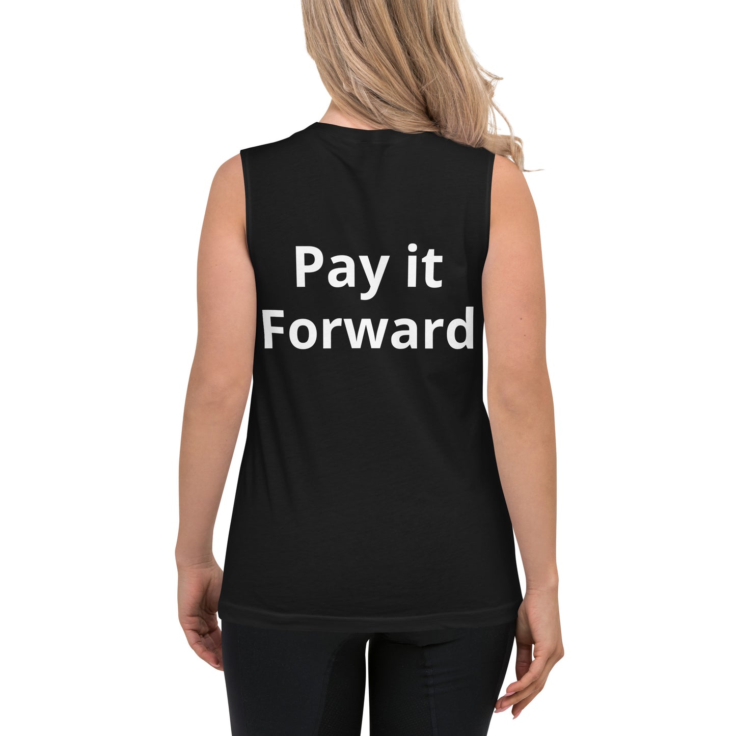 D.J. Domo "Pay it Forward" Unisex Muscle Shirt Black/White