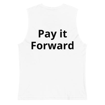 D.J. Domo "Pay it Forward" Unisex Muscle Shirt White/Black