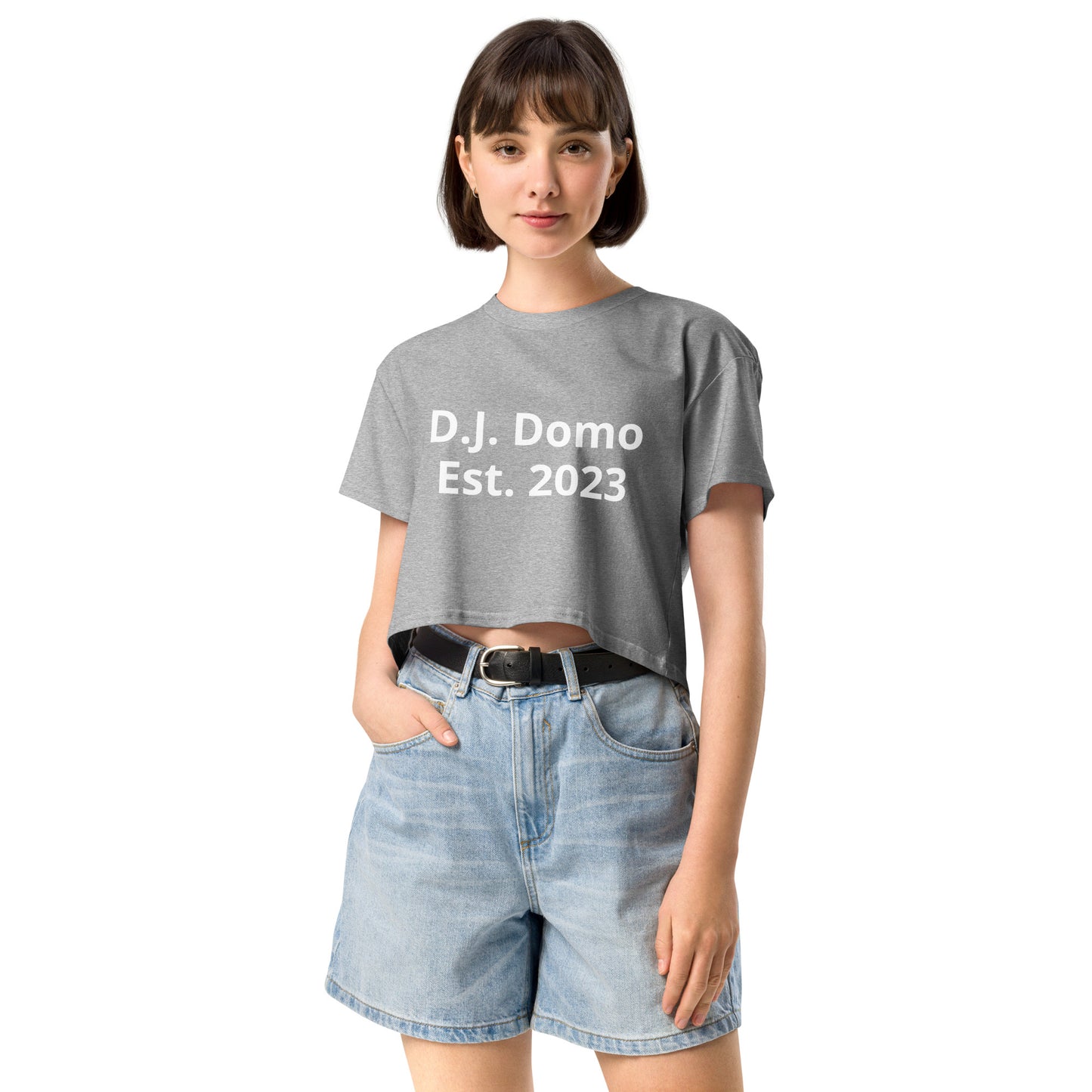 D.J. Domo "Pay it Forward" Women’s Crop Top Multi Color/White