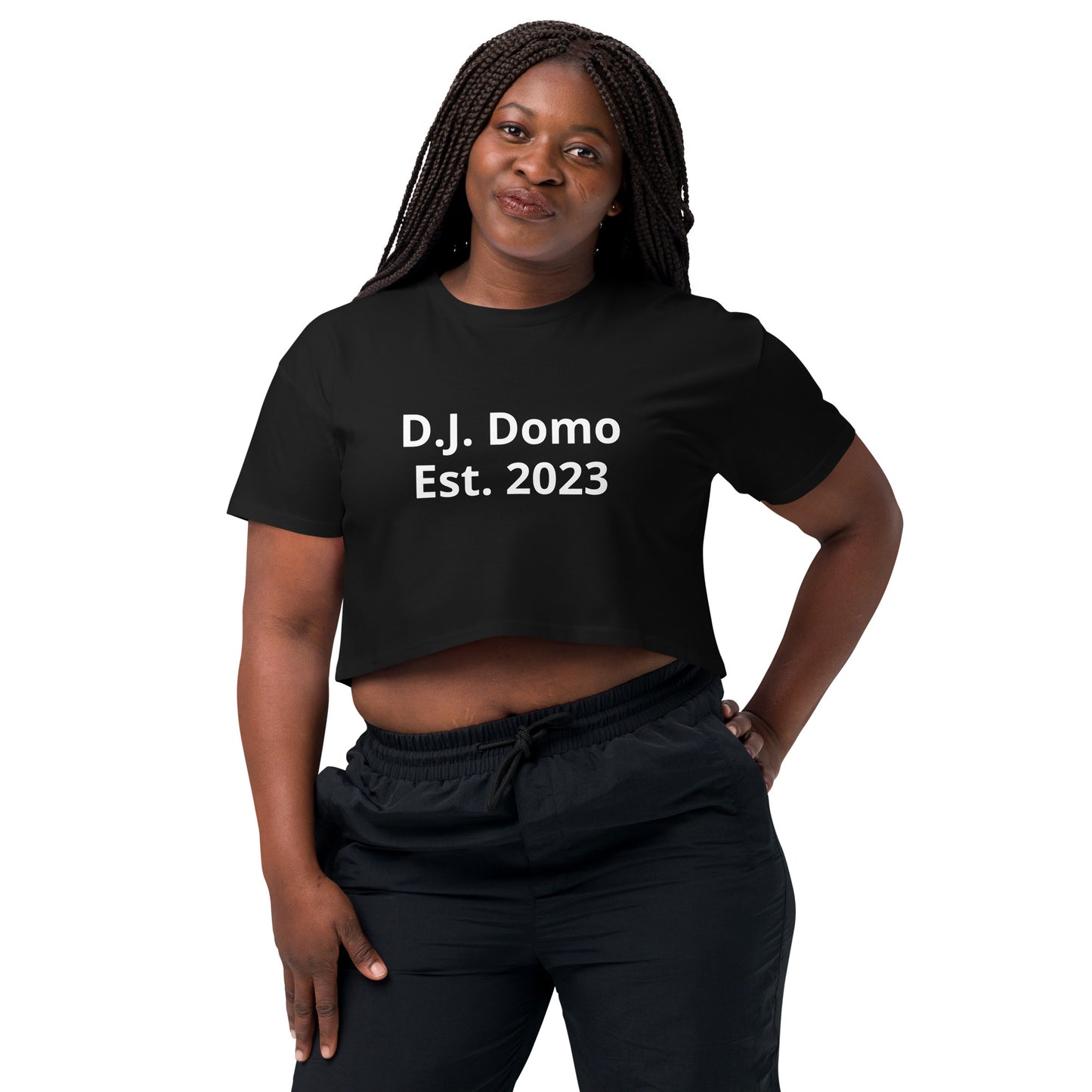 D.J. Domo "M vs Y" Women’s Crop Top Multi Color/White