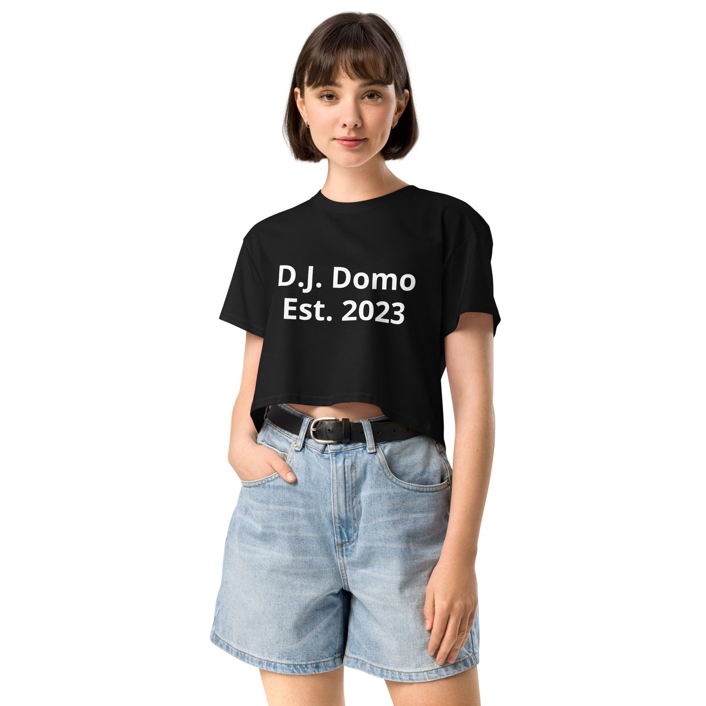 D.J. Domo "M vs Y" Women’s Crop Top Multi Color/White