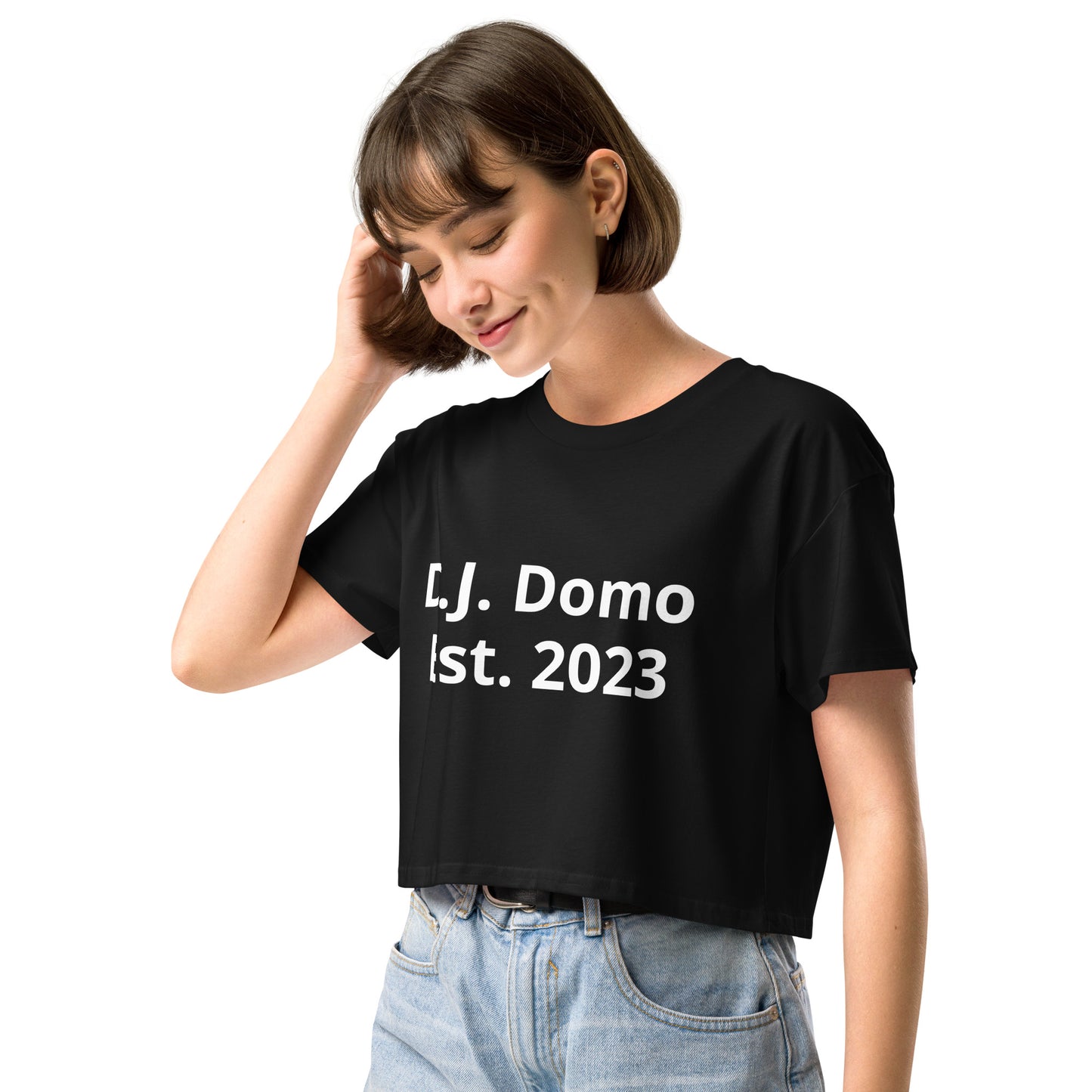 D.J. Domo "M vs Y" Women’s Crop Top Multi Color/White