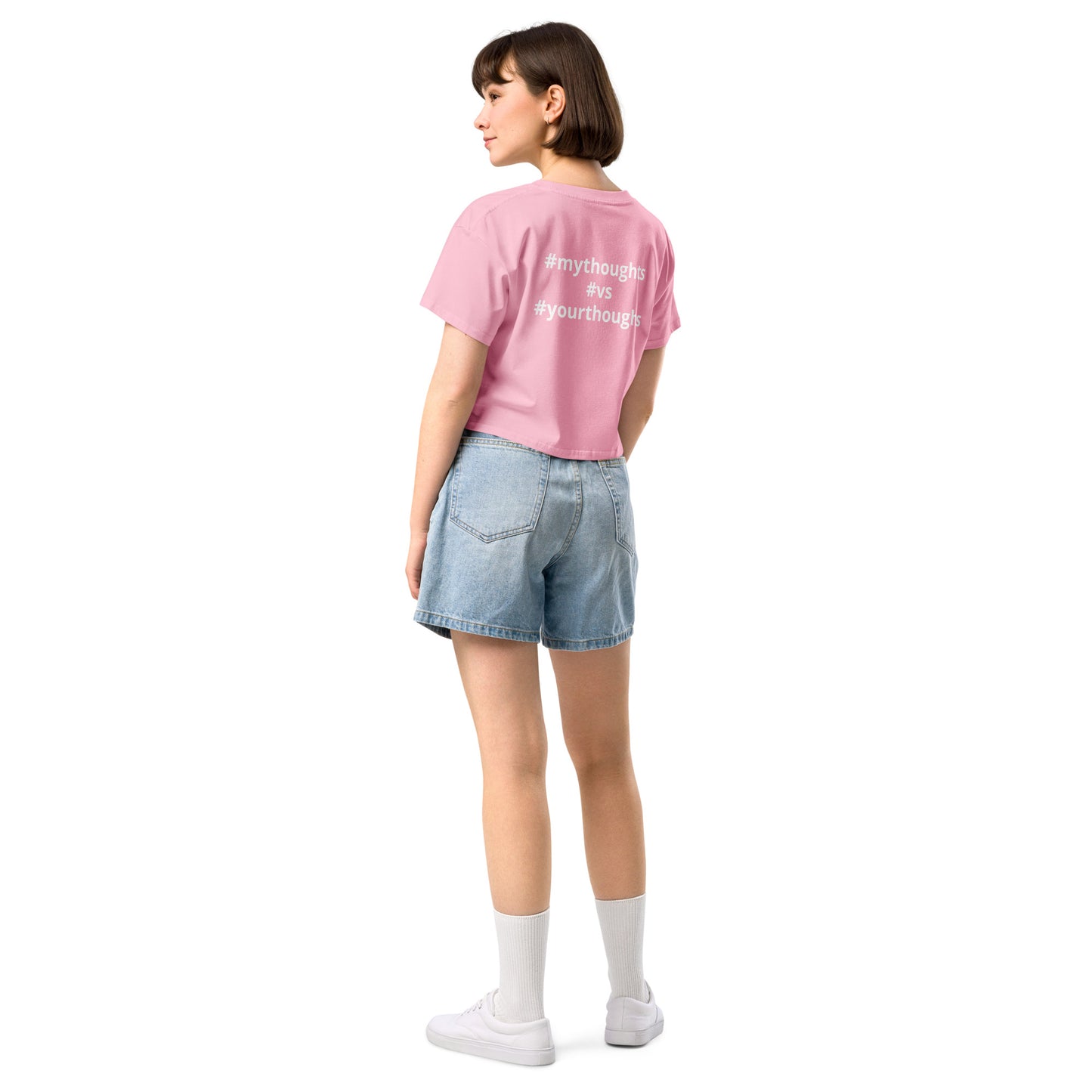 D.J. Domo "M vs Y" Women’s Crop Top Multi Color/White