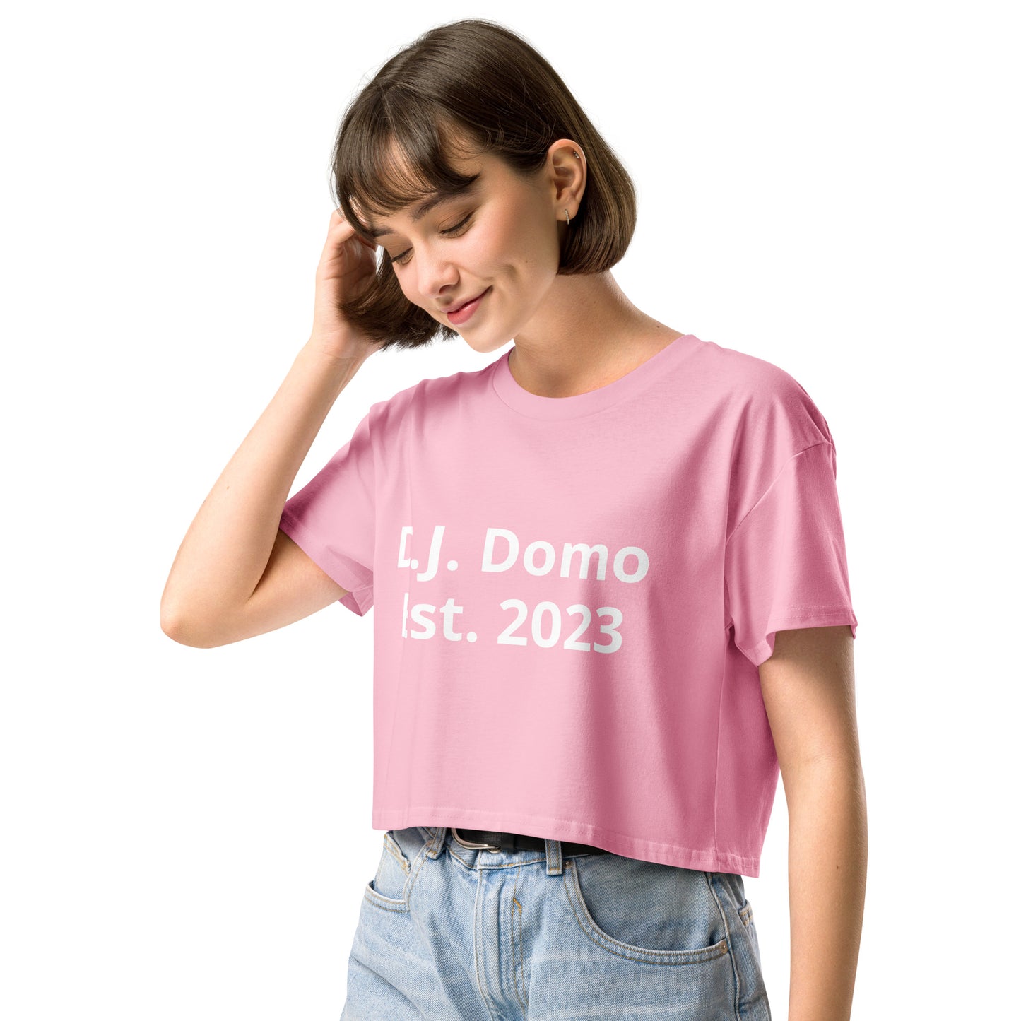 D.J. Domo "M vs Y" Women’s Crop Top Multi Color/White