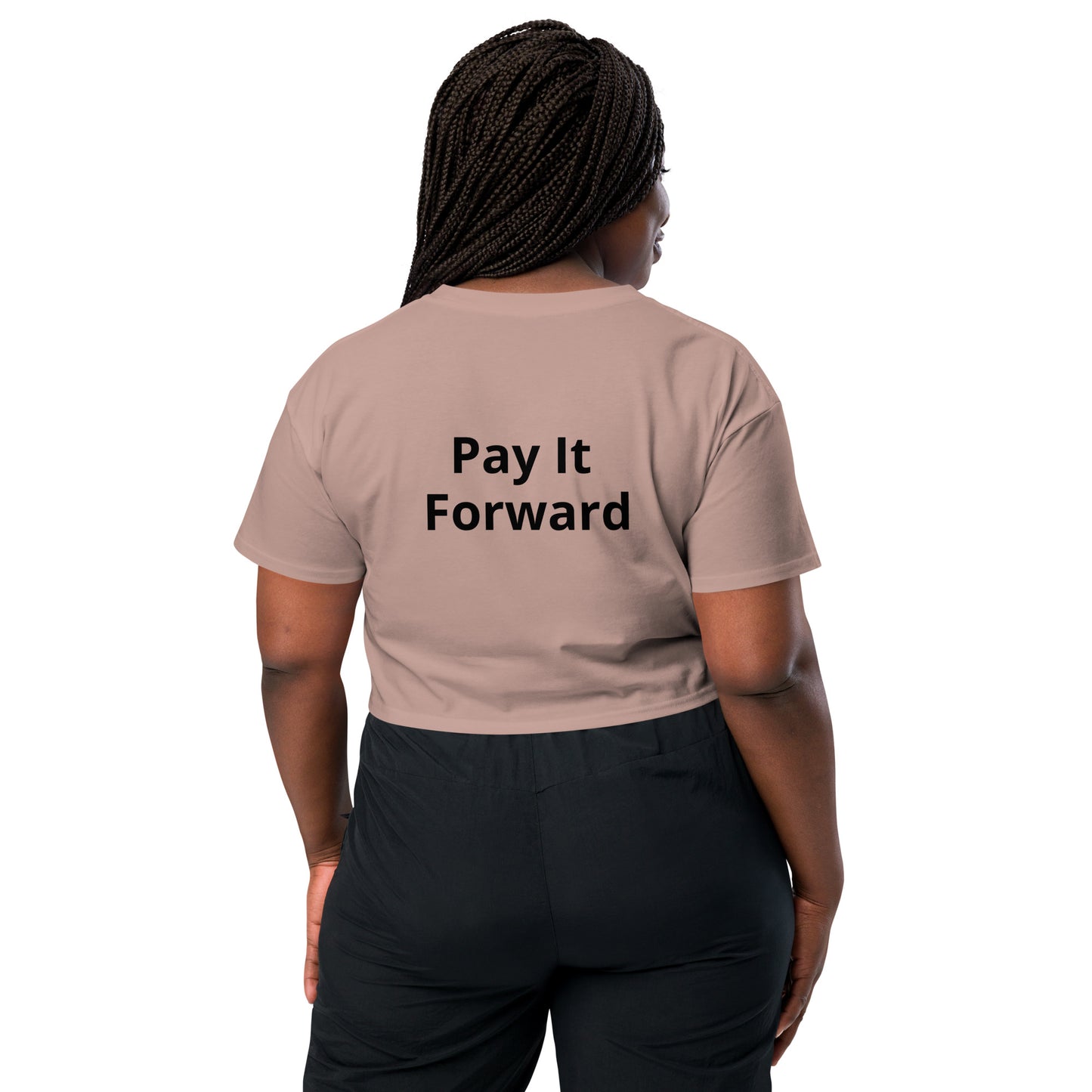 D.J. Domo "Pay it Forward" Women’s Crop Top Multi Color/Black