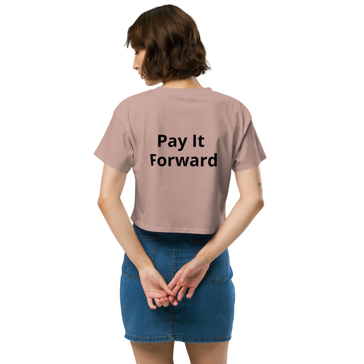 D.J. Domo "Pay it Forward" Women’s Crop Top Multi Color/Black