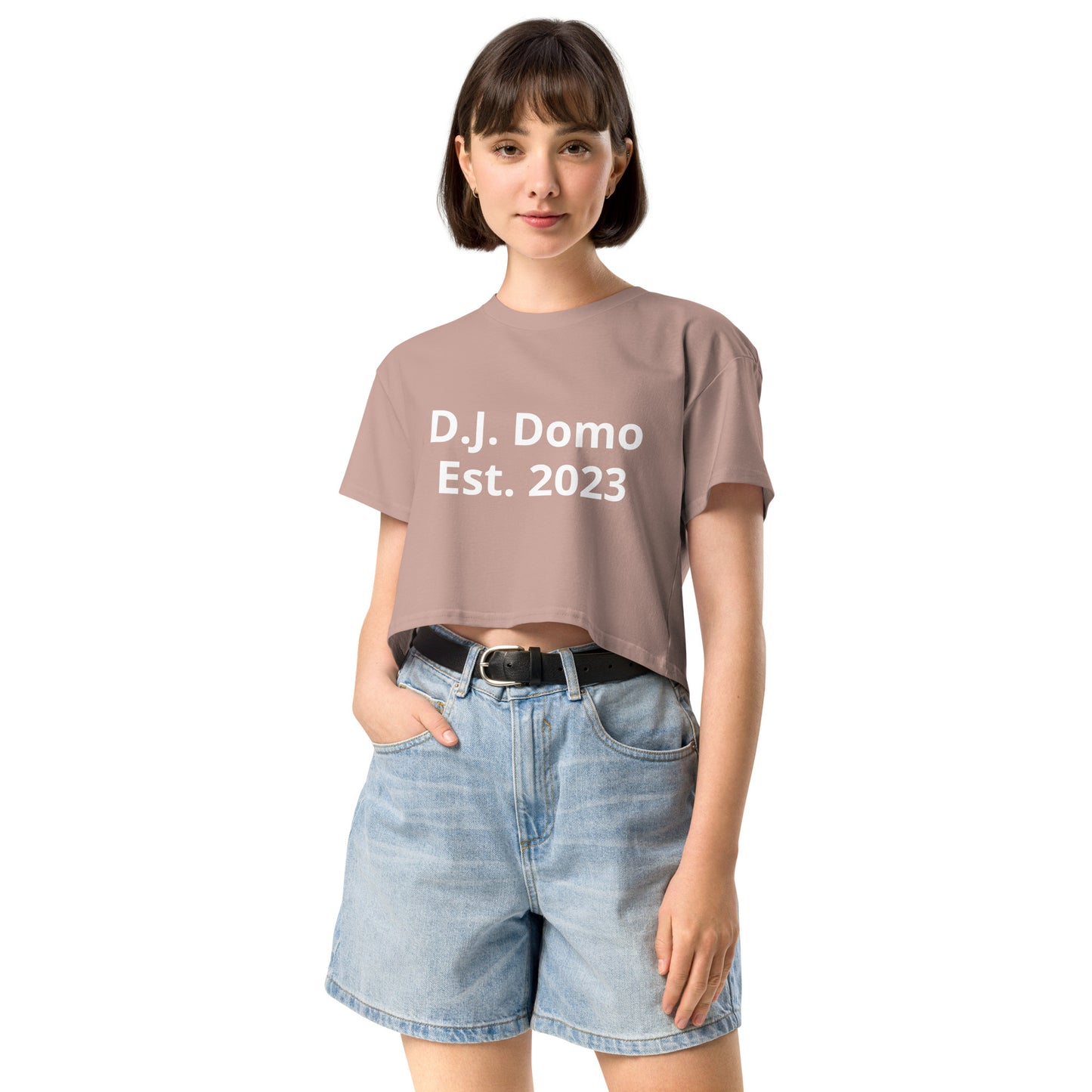 D.J. Domo "Pay it Forward" Women’s Crop Top Multi Color/White