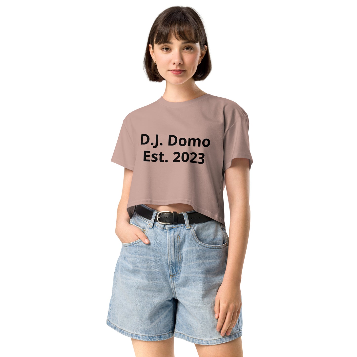 D.J. Domo "Pay it Forward" Women’s Crop Top Multi Color/Black