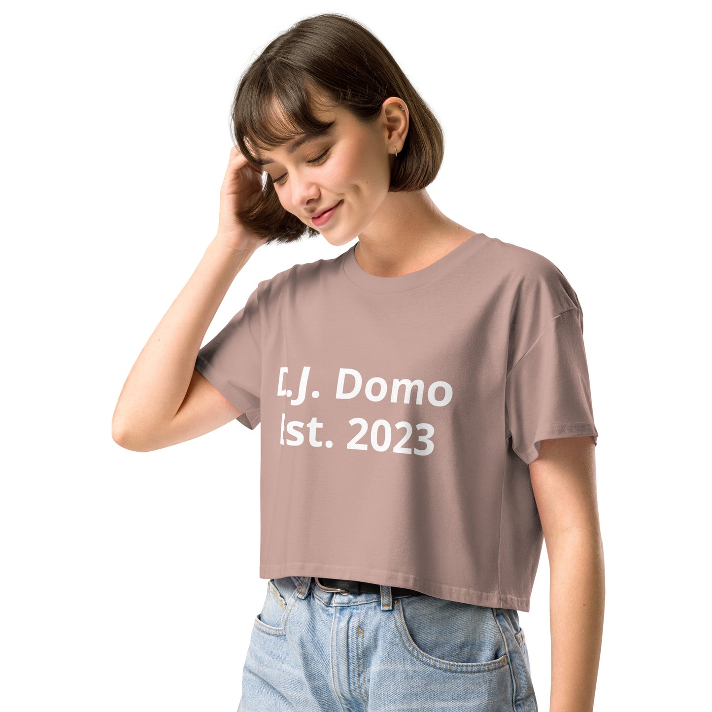 D.J. Domo "Pay it Forward" Women’s Crop Top Multi Color/White