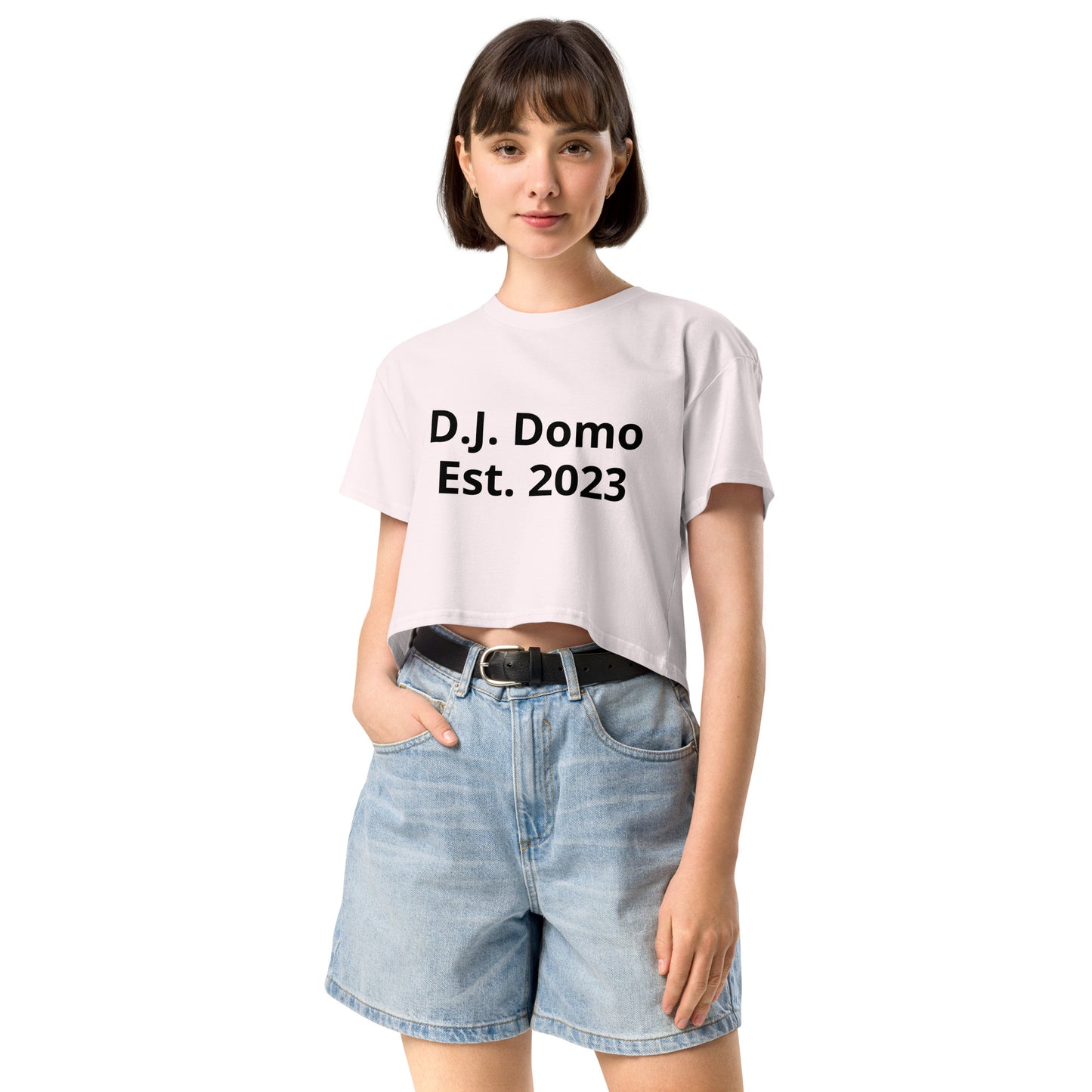 D.J. Domo "Pay it Forward" Women’s Crop Top Multi Color/Black