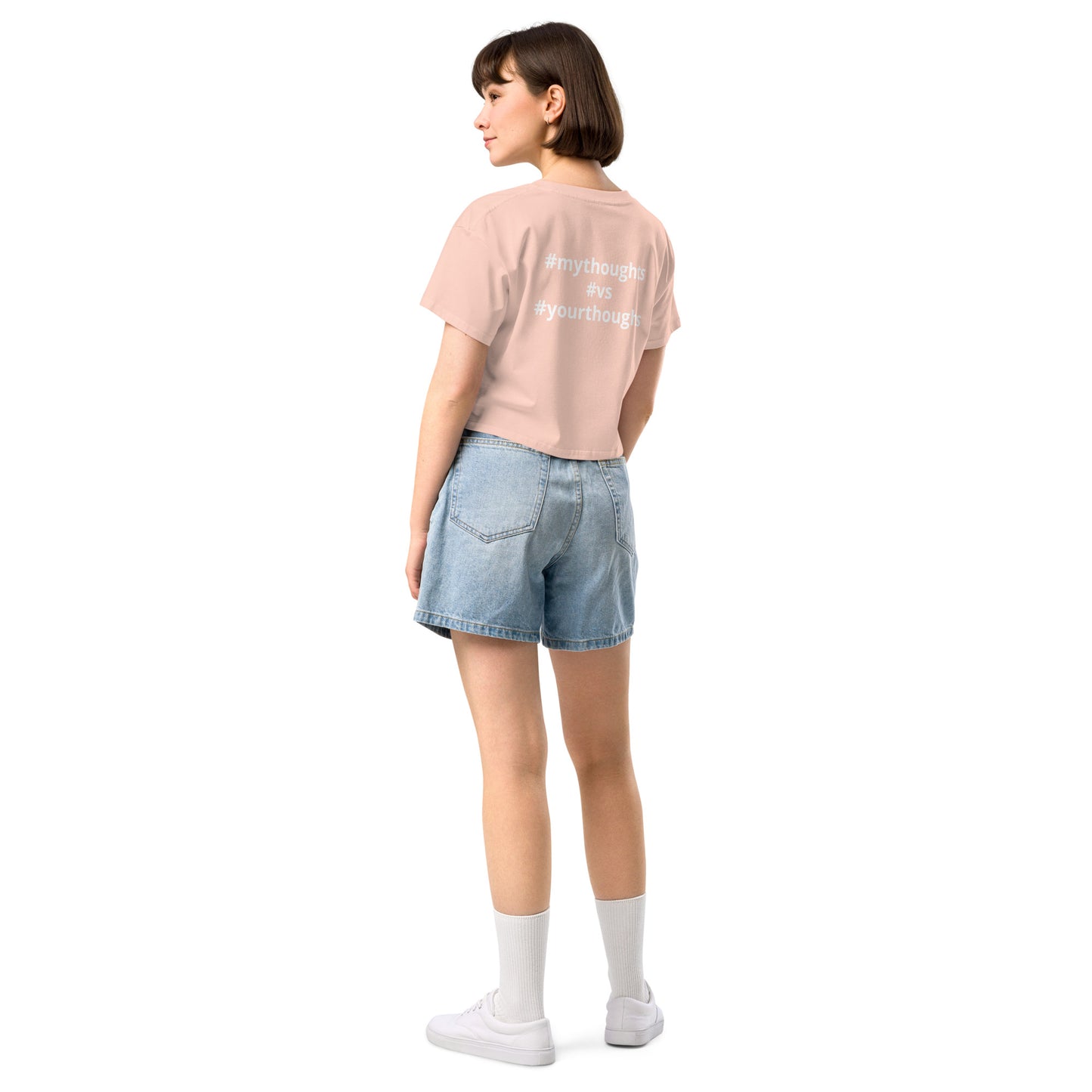 D.J. Domo "M vs Y" Women’s Crop Top Multi Color/White