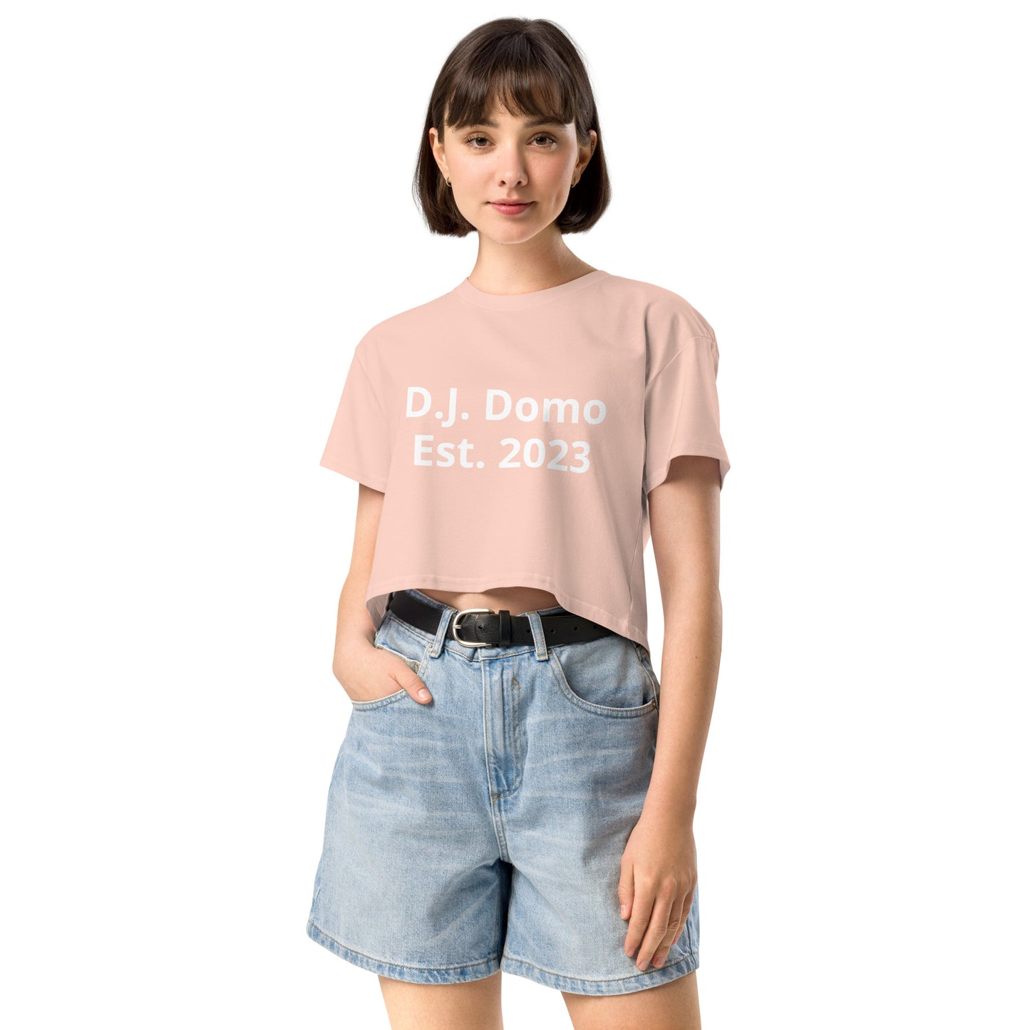 D.J. Domo "Pay it Forward" Women’s Crop Top Multi Color/White