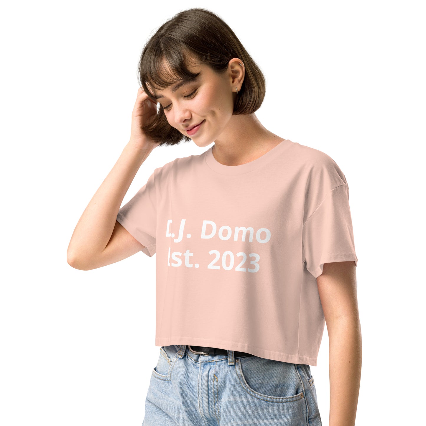 D.J. Domo "Pay it Forward" Women’s Crop Top Multi Color/White