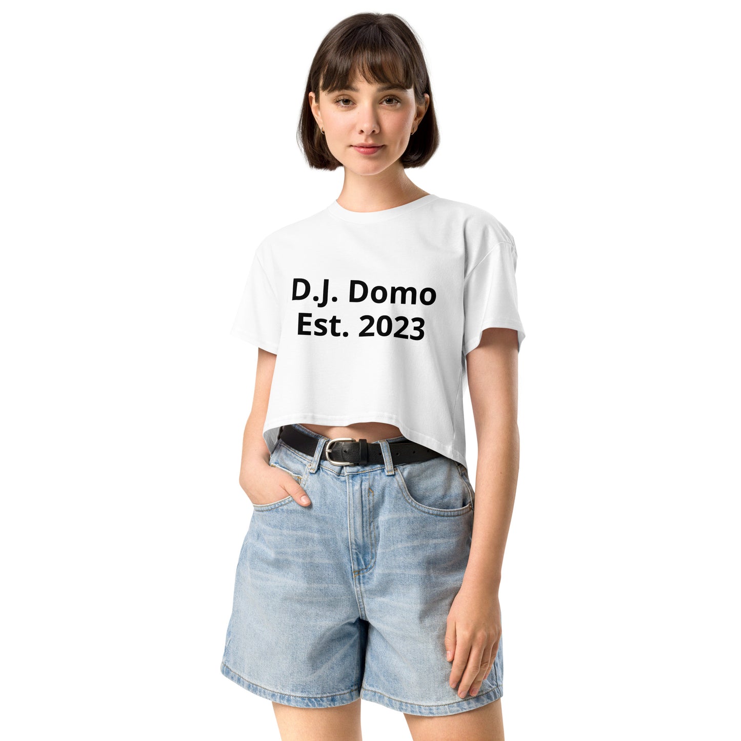 D.J. Domo "Pay it Forward" Women’s Crop Top Multi Color/Black