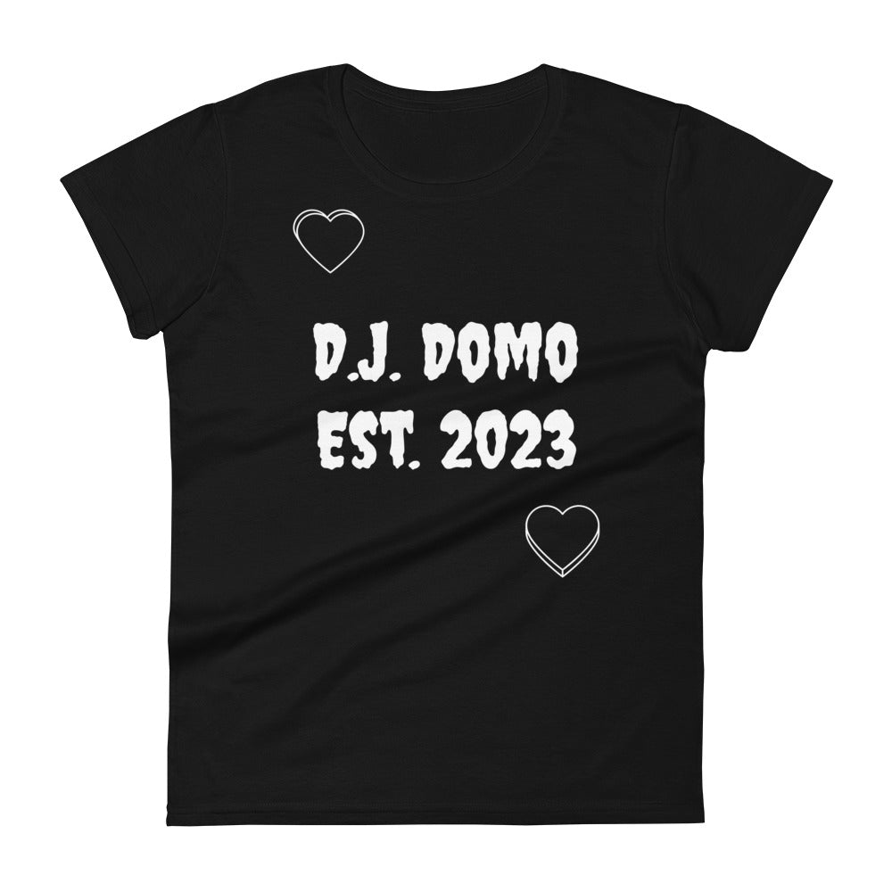 D.J. Domo "Love Language" Women Short Sleeve T-shirts Multi Color/White